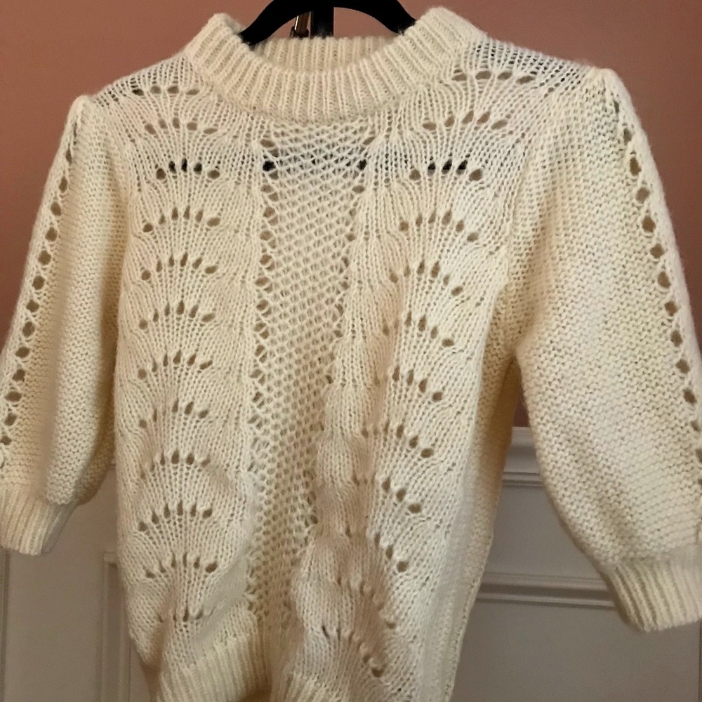 Womens crew neck short sleeve pullover sweater